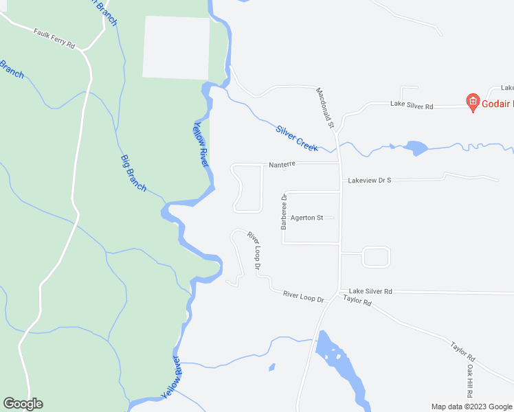 map of restaurants, bars, coffee shops, grocery stores, and more near 2359 Genevieve Way in Crestview