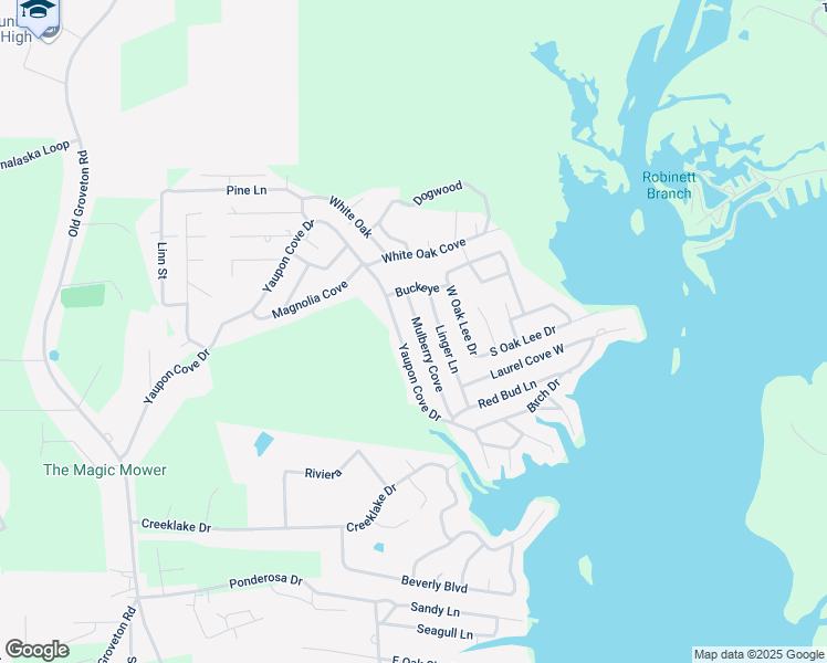 map of restaurants, bars, coffee shops, grocery stores, and more near 199 Mulberry Cove in Onalaska