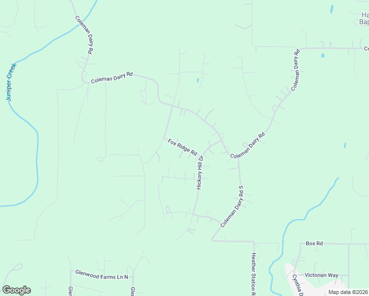 map of restaurants, bars, coffee shops, grocery stores, and more near Fox Ridge Road in Wilmer