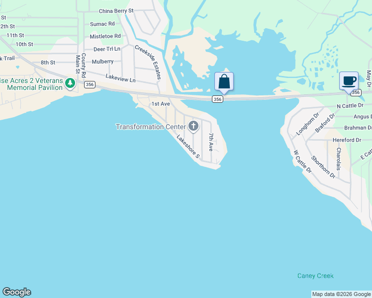 map of restaurants, bars, coffee shops, grocery stores, and more near 406 Lakeshore South in Onalaska