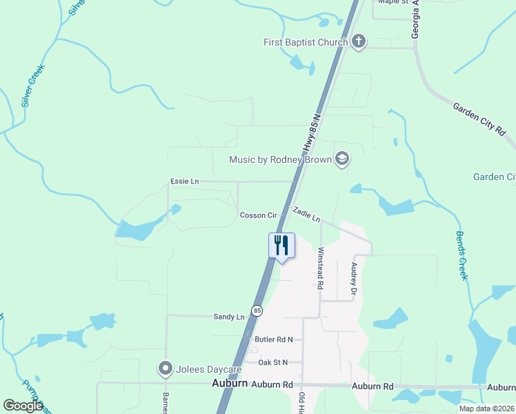 map of restaurants, bars, coffee shops, grocery stores, and more near 3003 Cosson Circle in Crestview
