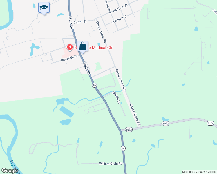 map of restaurants, bars, coffee shops, grocery stores, and more near 44798 Old Union Road in Franklinton
