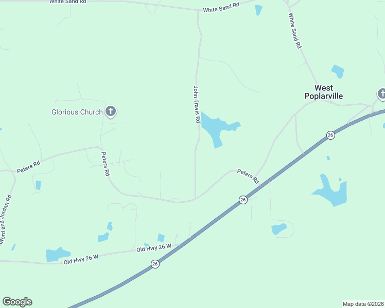 map of restaurants, bars, coffee shops, grocery stores, and more near 41 John Travis Road in Poplarville