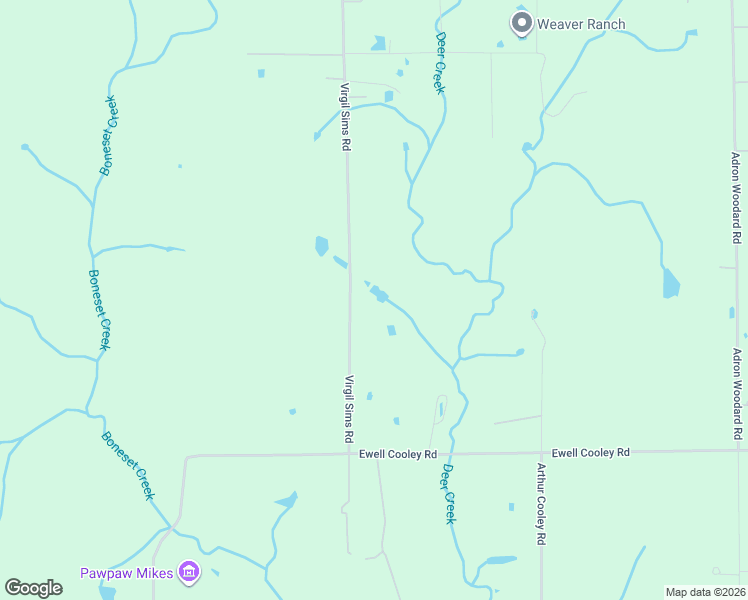 map of restaurants, bars, coffee shops, grocery stores, and more near 1275 Virgil Sims Road in DeRidder