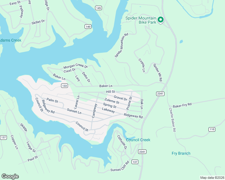 map of restaurants, bars, coffee shops, grocery stores, and more near 604 Hill Street in Burnet