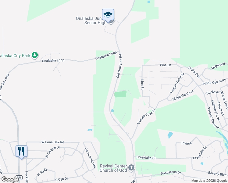 map of restaurants, bars, coffee shops, grocery stores, and more near 137 Saint Andrews Cemetery Road in Onalaska