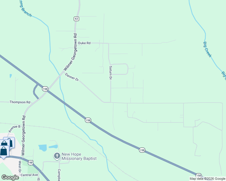 map of restaurants, bars, coffee shops, grocery stores, and more near 12635 Jupiter Drive in Wilmer