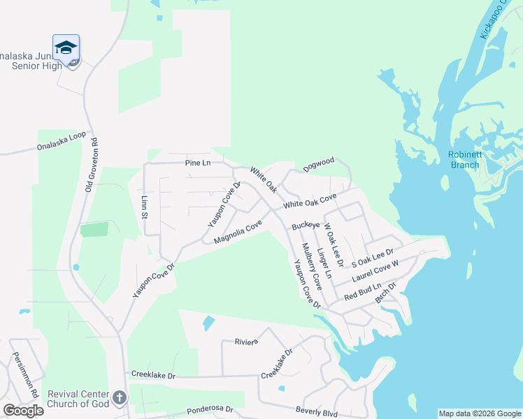map of restaurants, bars, coffee shops, grocery stores, and more near 354 Magnolia Park in Onalaska