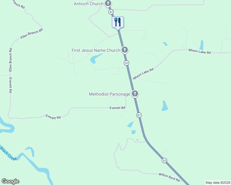 map of restaurants, bars, coffee shops, grocery stores, and more near 111-123 Tony Smith Road in Lucedale