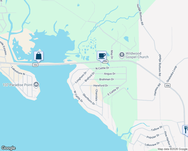 map of restaurants, bars, coffee shops, grocery stores, and more near 245 Braford Drive in Onalaska