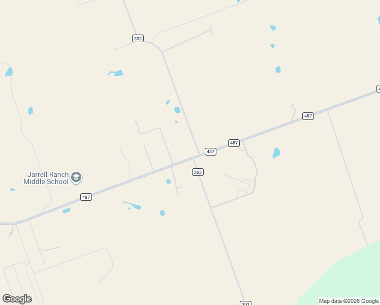 map of restaurants, bars, coffee shops, grocery stores, and more near 2850 Farm to Market Road 487 in Jarrell