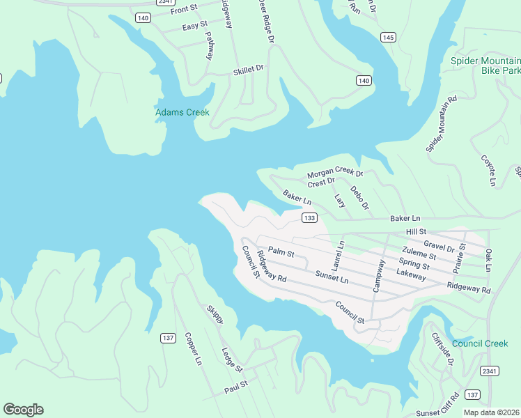 map of restaurants, bars, coffee shops, grocery stores, and more near 1502 County Road 133 in Burnet
