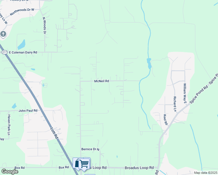 map of restaurants, bars, coffee shops, grocery stores, and more near 9001 B McNeil Road in Semmes
