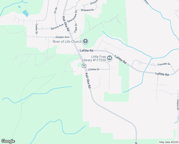 map of restaurants, bars, coffee shops, grocery stores, and more near 4182 Chisha Drive in Saraland