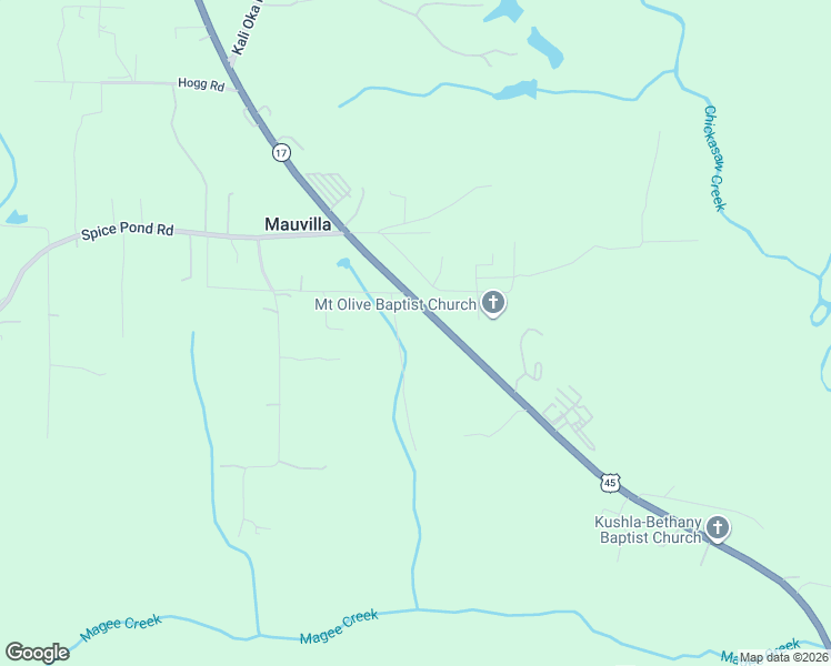 map of restaurants, bars, coffee shops, grocery stores, and more near 6901 U.S. 45 in Mobile County