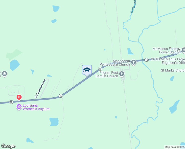 map of restaurants, bars, coffee shops, grocery stores, and more near 5000 Louisiana 10 in Jackson