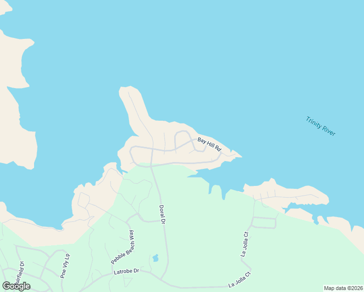 map of restaurants, bars, coffee shops, grocery stores, and more near Bay Hill Road in San Jacinto County