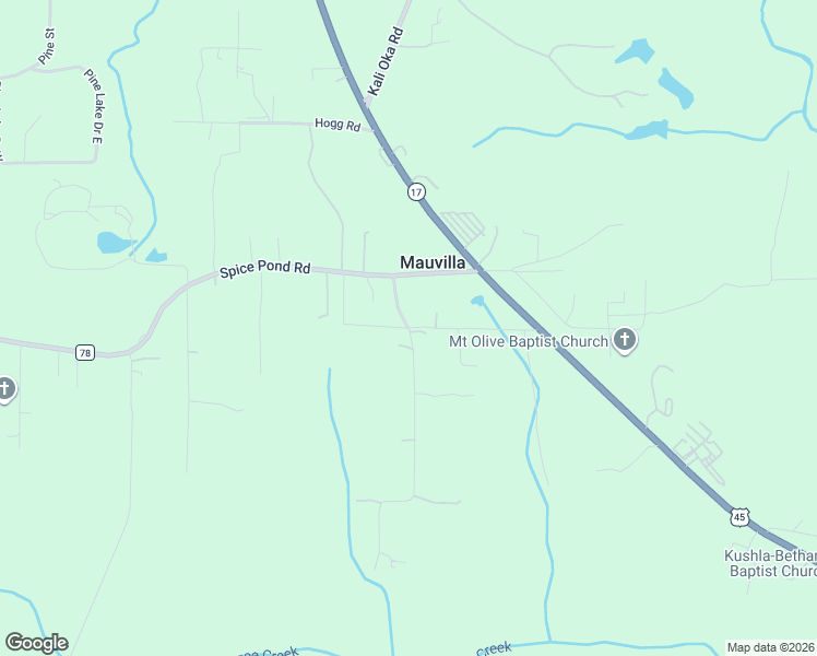 map of restaurants, bars, coffee shops, grocery stores, and more near 6889 Viewpoint Road in Mobile County