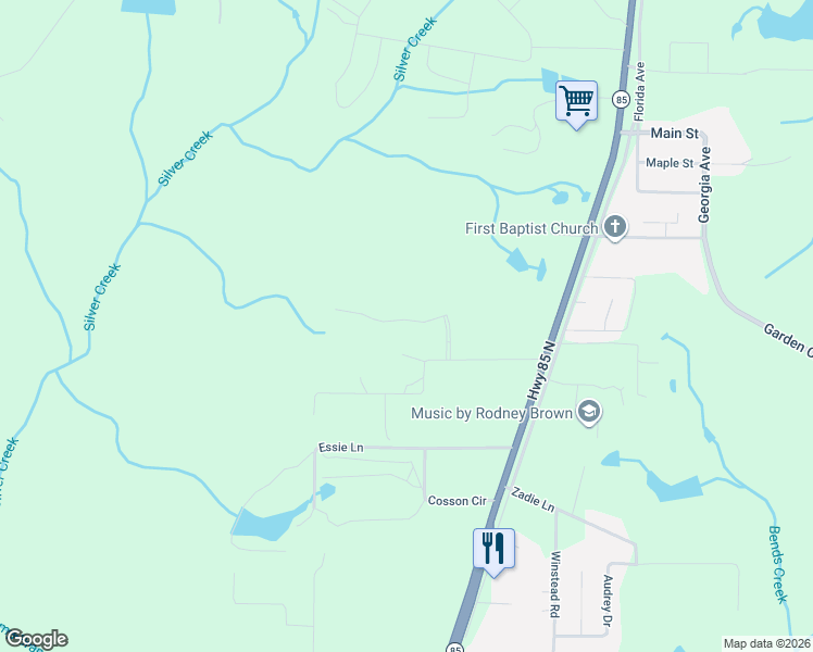 map of restaurants, bars, coffee shops, grocery stores, and more near 3118 Pinot Way in Crestview