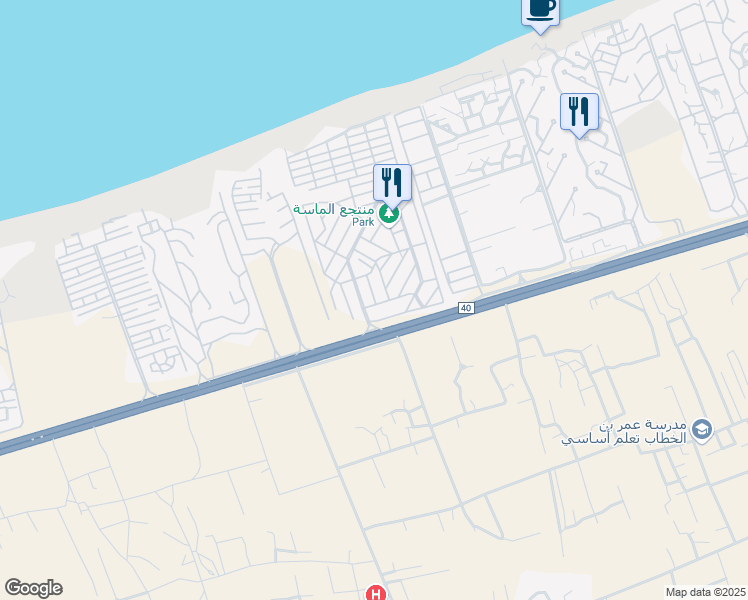 map of restaurants, bars, coffee shops, grocery stores, and more near طريق اسكندرية مطروح الصحراوى in الساحل الشمالى