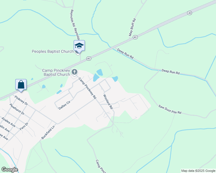 map of restaurants, bars, coffee shops, grocery stores, and more near 349 Woolard Road in Folkston