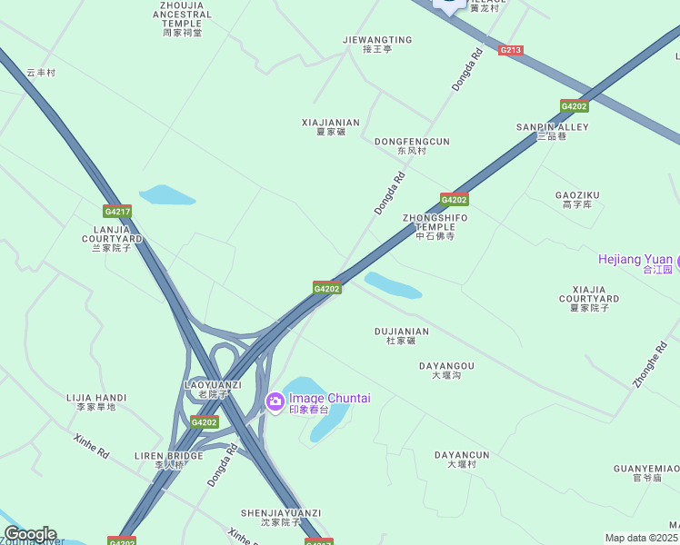 map of restaurants, bars, coffee shops, grocery stores, and more near Dong Da Lu in Cheng Du Shi