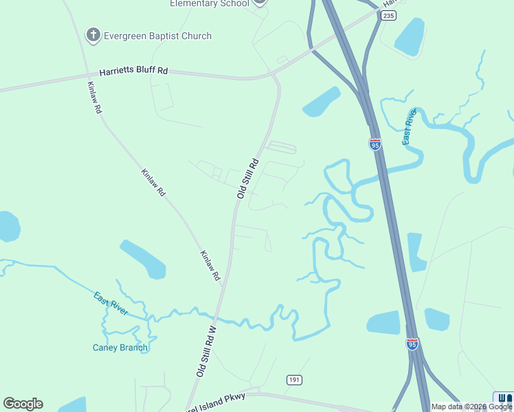 map of restaurants, bars, coffee shops, grocery stores, and more near 4884 Old Still Road West in Kingsland