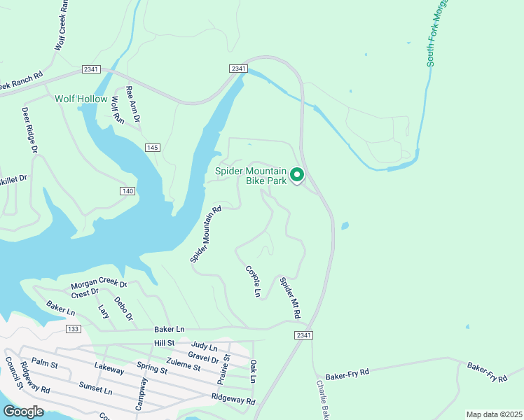 map of restaurants, bars, coffee shops, grocery stores, and more near 909 Spider Mountain Road in Burnet