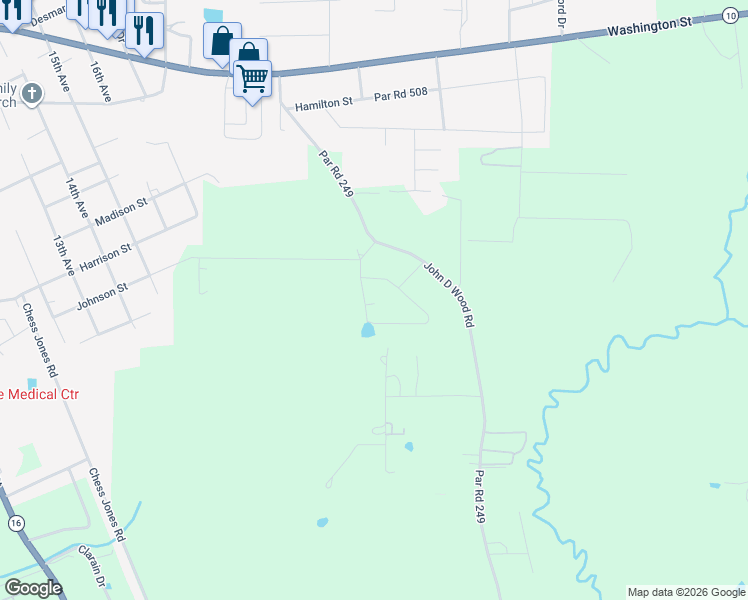 map of restaurants, bars, coffee shops, grocery stores, and more near 45649 David Drive in Franklinton