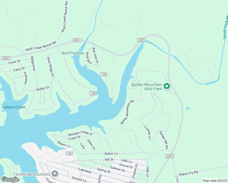 map of restaurants, bars, coffee shops, grocery stores, and more near Ponderosa Point Drive in Burnet