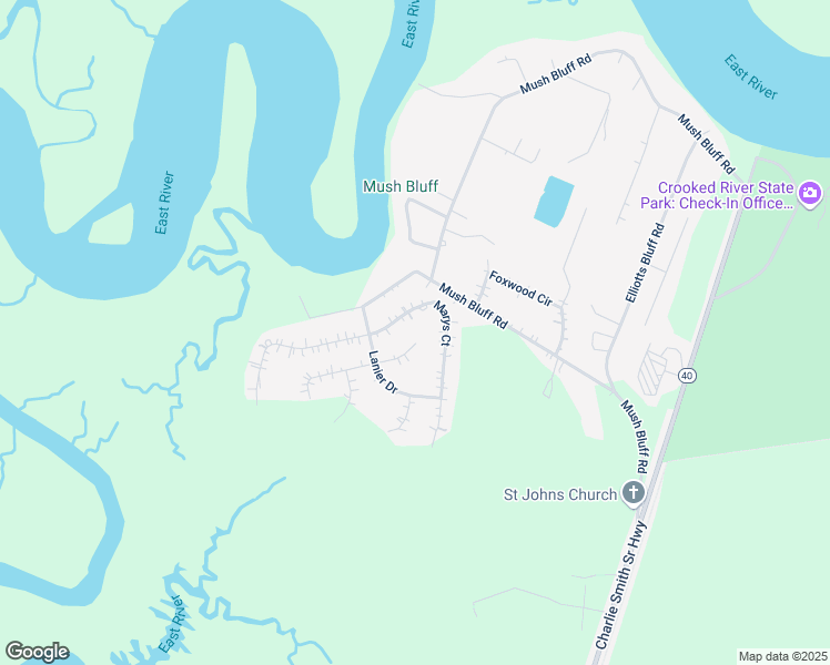 map of restaurants, bars, coffee shops, grocery stores, and more near 109 Rachels Court in Saint Marys