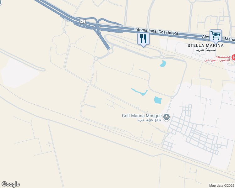 map of restaurants, bars, coffee shops, grocery stores, and more near in El Alamein
