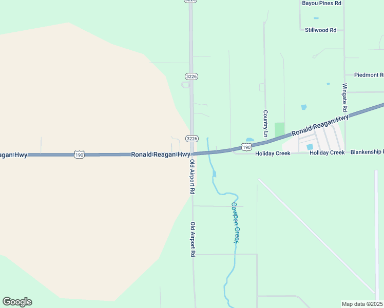 map of restaurants, bars, coffee shops, grocery stores, and more near 3432 Ronald Reagan Highway in DeRidder