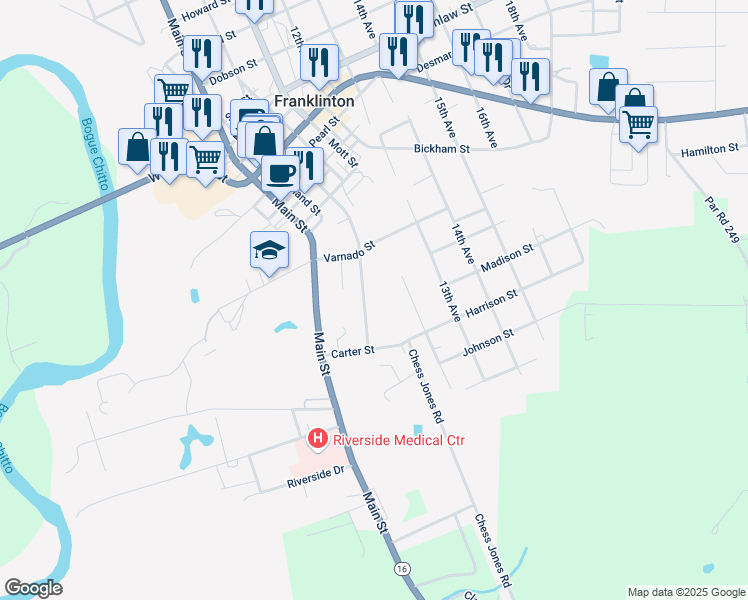 map of restaurants, bars, coffee shops, grocery stores, and more near 1512 12th Avenue in Franklinton