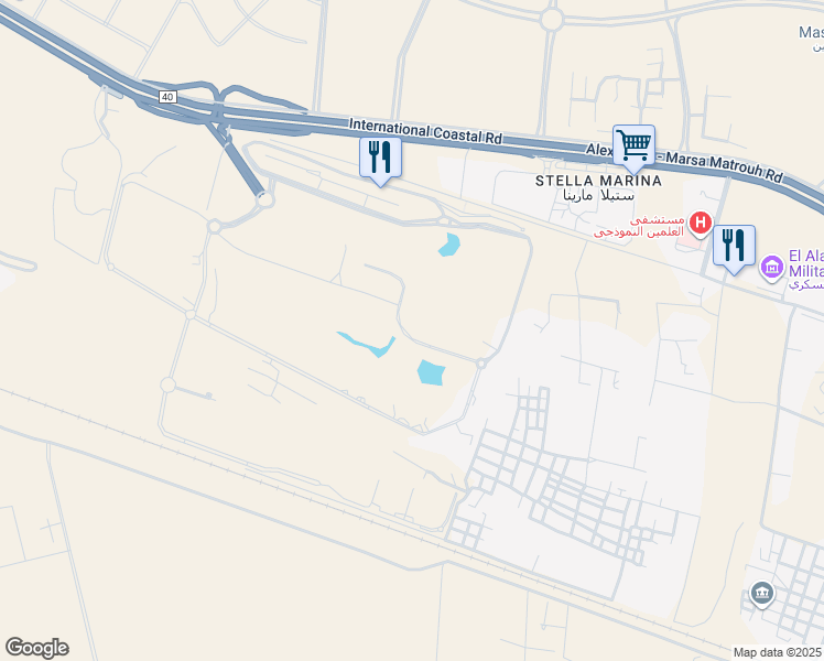 map of restaurants, bars, coffee shops, grocery stores, and more near in El Alamein