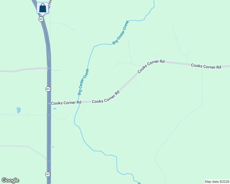 map of restaurants, bars, coffee shops, grocery stores, and more near 218 Cooks Corner Road in Lucedale