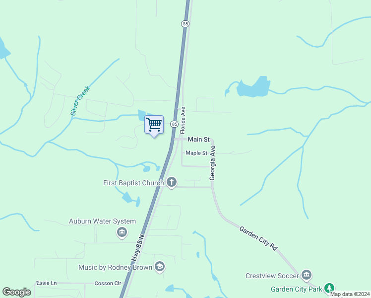 map of restaurants, bars, coffee shops, grocery stores, and more near 6441 Florida Avenue in Crestview