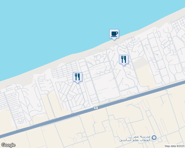 map of restaurants, bars, coffee shops, grocery stores, and more near Alexandria - Marsa Matrouh Road in North Coast