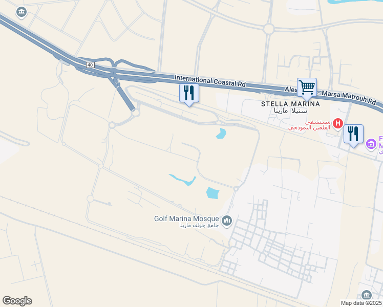 map of restaurants, bars, coffee shops, grocery stores, and more near in El Alamein