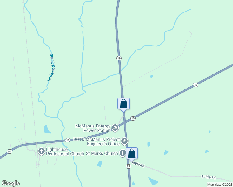 map of restaurants, bars, coffee shops, grocery stores, and more near 6522 Louisiana 19 in Ethel