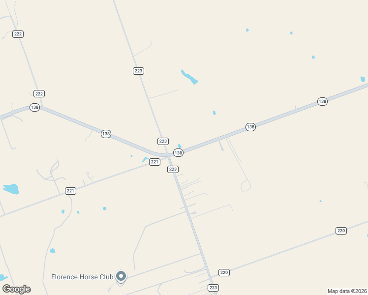 map of restaurants, bars, coffee shops, grocery stores, and more near 2820 County Road 223 in Florence