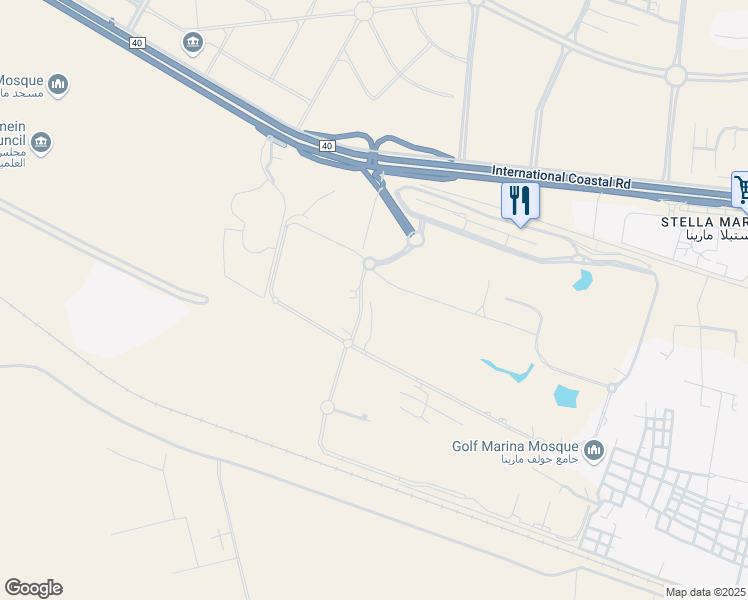 map of restaurants, bars, coffee shops, grocery stores, and more near in El Alamein