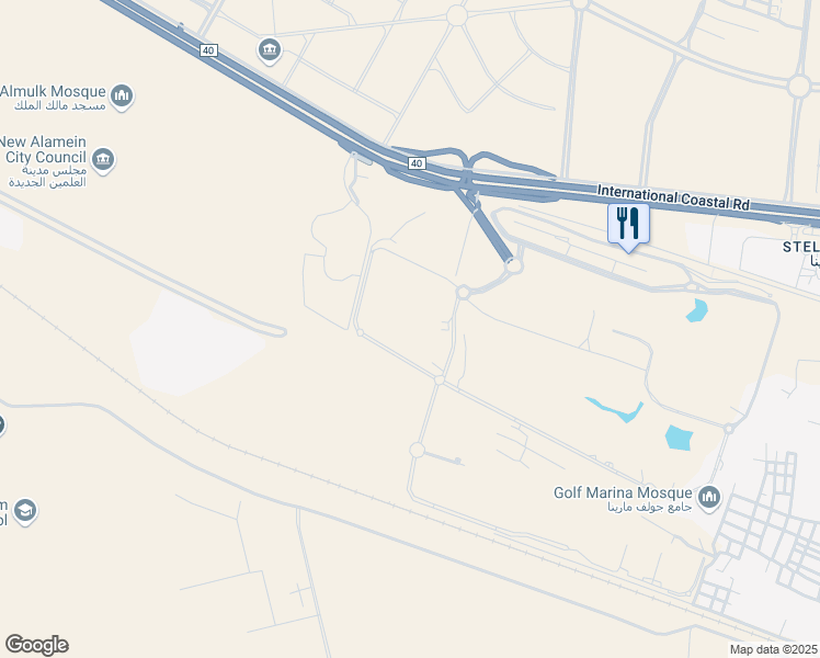 map of restaurants, bars, coffee shops, grocery stores, and more near in El-Alamein
