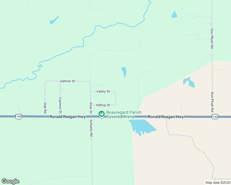map of restaurants, bars, coffee shops, grocery stores, and more near 101 Spring Street in DeRidder