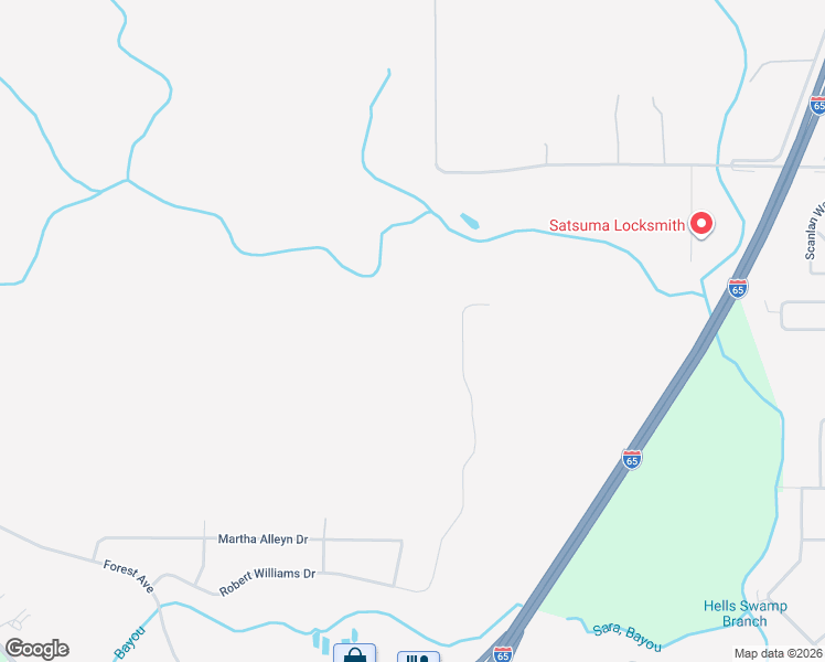 map of restaurants, bars, coffee shops, grocery stores, and more near 907 Deer Run Drive in Saraland