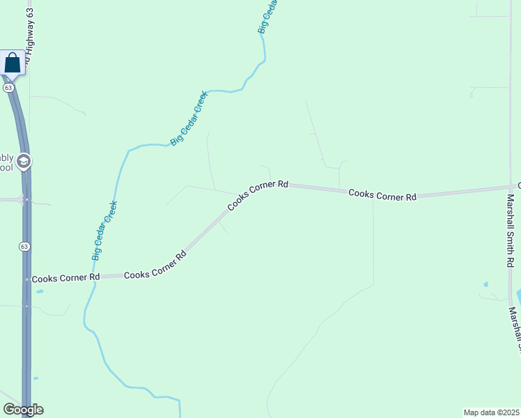 map of restaurants, bars, coffee shops, grocery stores, and more near 267-299 Cooks Corner Road in Lucedale