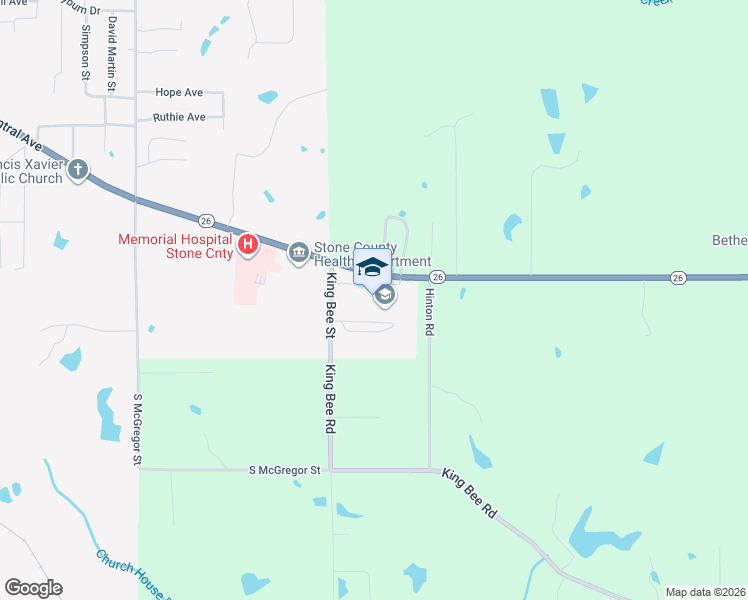 map of restaurants, bars, coffee shops, grocery stores, and more near 1652 East Central Avenue in Wiggins