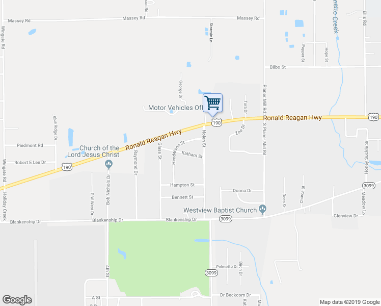 map of restaurants, bars, coffee shops, grocery stores, and more near 2006 Katham Street in DeRidder