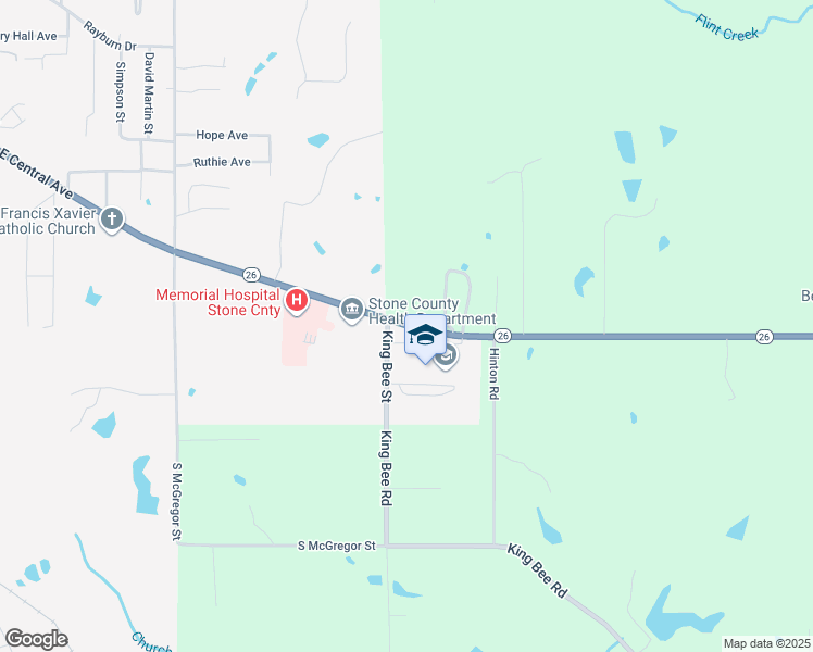 map of restaurants, bars, coffee shops, grocery stores, and more near 1652 East Central Avenue in Wiggins