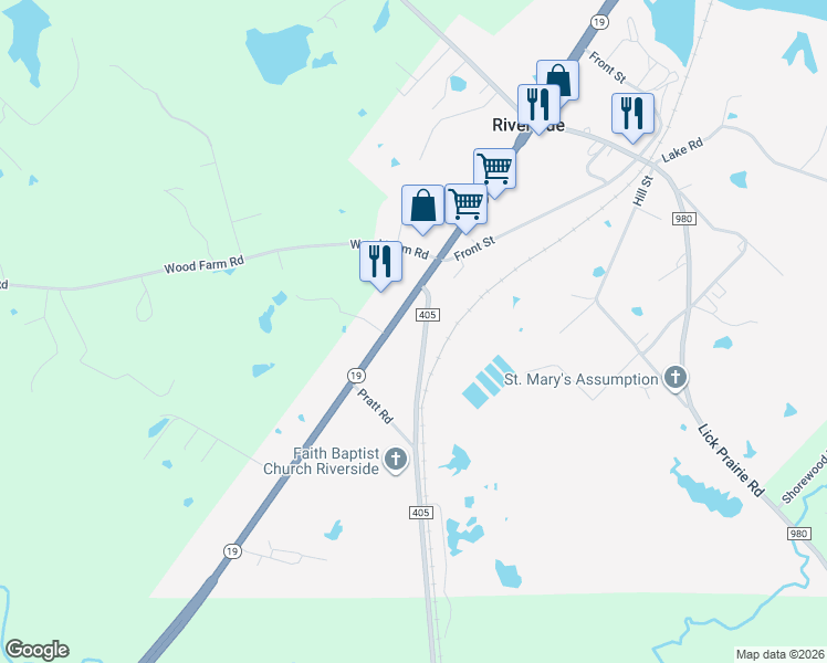 map of restaurants, bars, coffee shops, grocery stores, and more near 1345 Farm to Market 405 in Huntsville